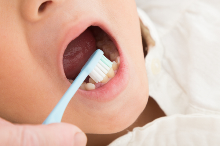 仕上げ磨きのアップ