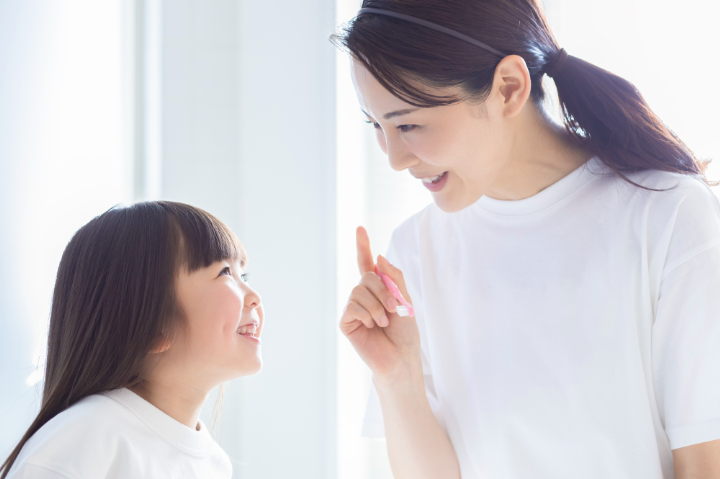 歯磨きの時間を楽しむ様子